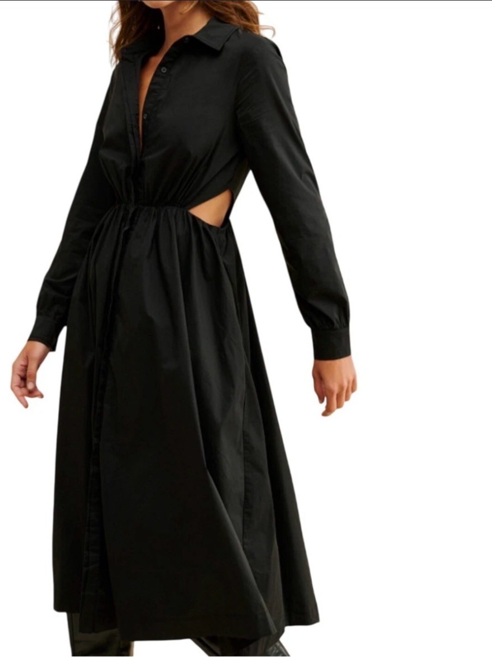 Anthropologie Sunday in Brooklyn Cut-Out Midi Shirtdress